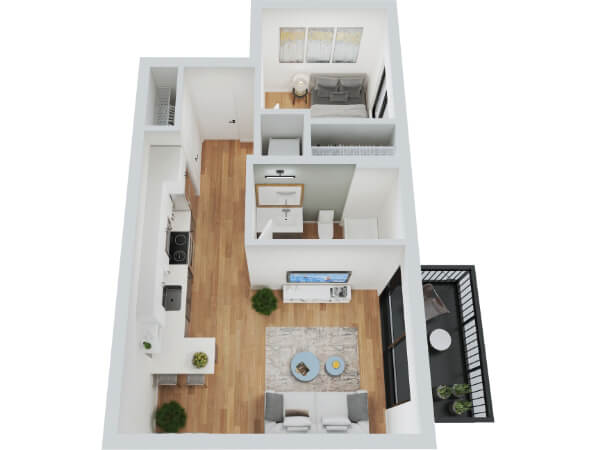 the wood floor plan