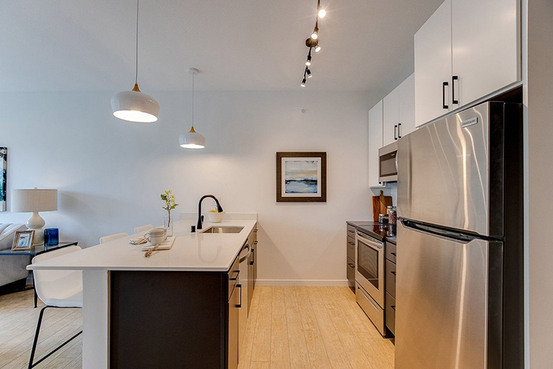 the kitchen