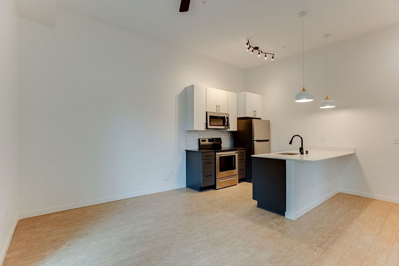 the kitchen and dining area