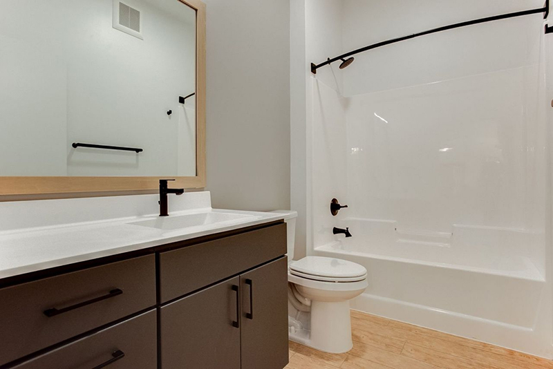 the bathroom